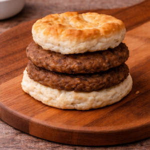 Double Sausage Biscuit
