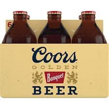 Coors Banquet American Golden Lager Beer (12oz -6 pack Bottles)